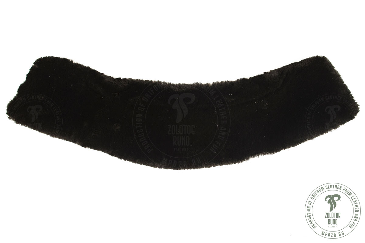 Black Sheepskin Fur Collar