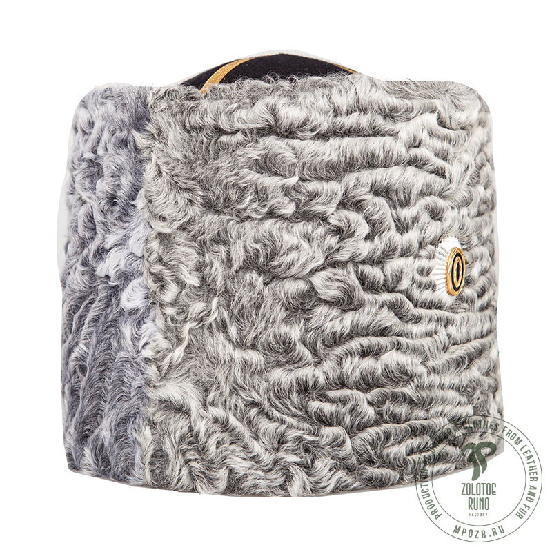Grey Sheepskin Karakul Fur Hat “Papakha 