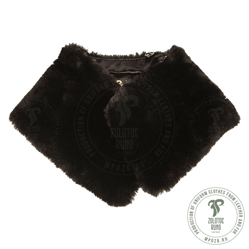 Black Sheepskin Fur Collar